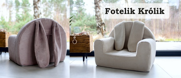fotelik krolik piankowy