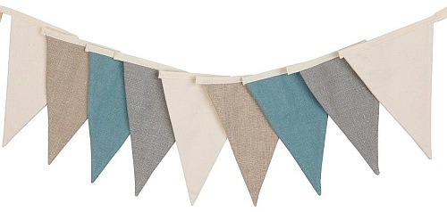 Bawelniana girlanda krem zielona