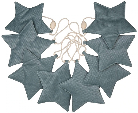 Girlanda welwetowa gwiazdki Szara mieta