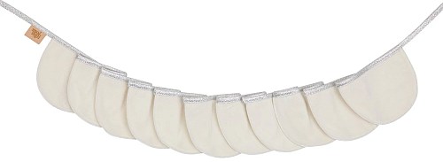 Girlanda welwetowa biala polksiezyc