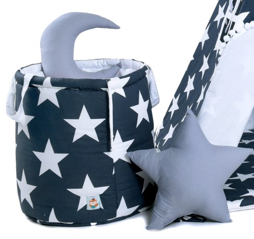 Kosz na zabawki Grafitowe Krolestwo