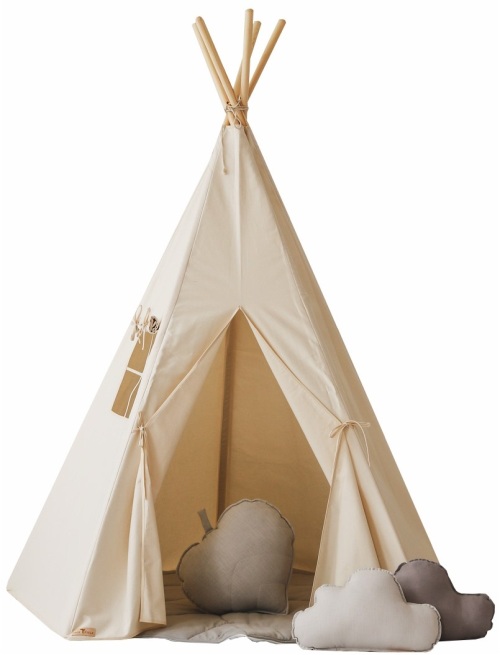 Namiot tipi bezowy z okienkiem