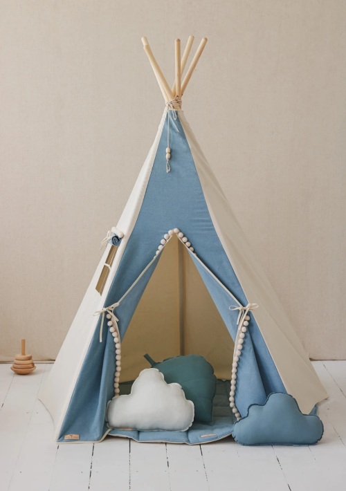 Namiot tipi z okienkiem jeans