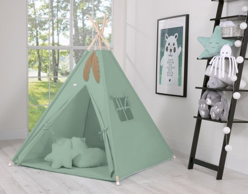 Namiot tipi zielony w kolorze szalwi