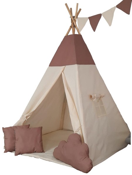 Tipi dla dzieci z kawowym rozem