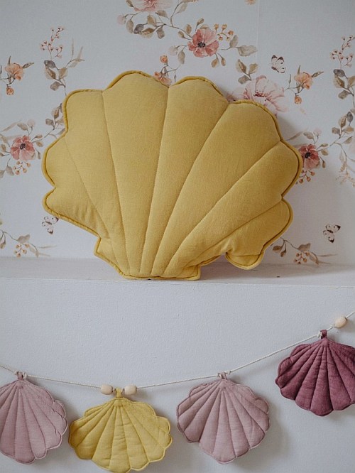 Poduszka muszla miod lniana