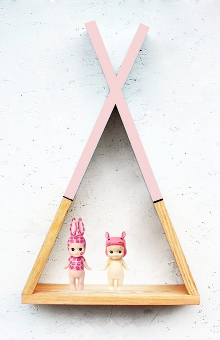 Polka tipi drewniana roz